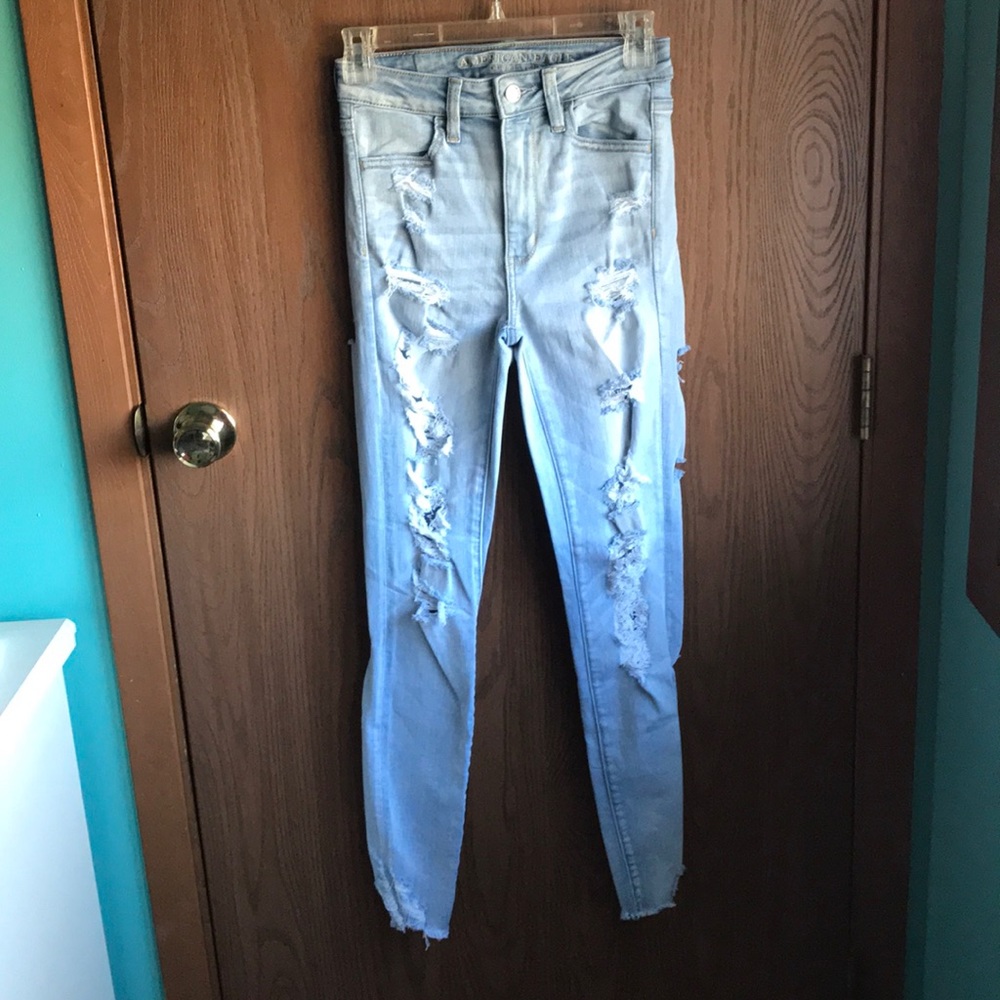 American eagle super hi rise jeggings